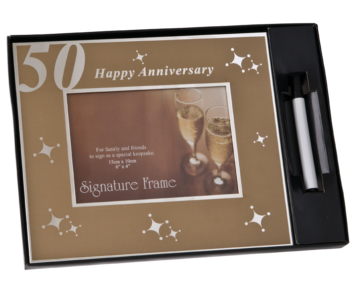 01. 50th Anniversary Celebration Signature Frame, 6x4\"